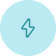 Light blue background with a white lightning bolt icon.
