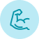 Wheelchair accessibility icon in blue.