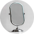 A freestanding mirror with a stand