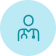 Icon of a person with a speech bubble