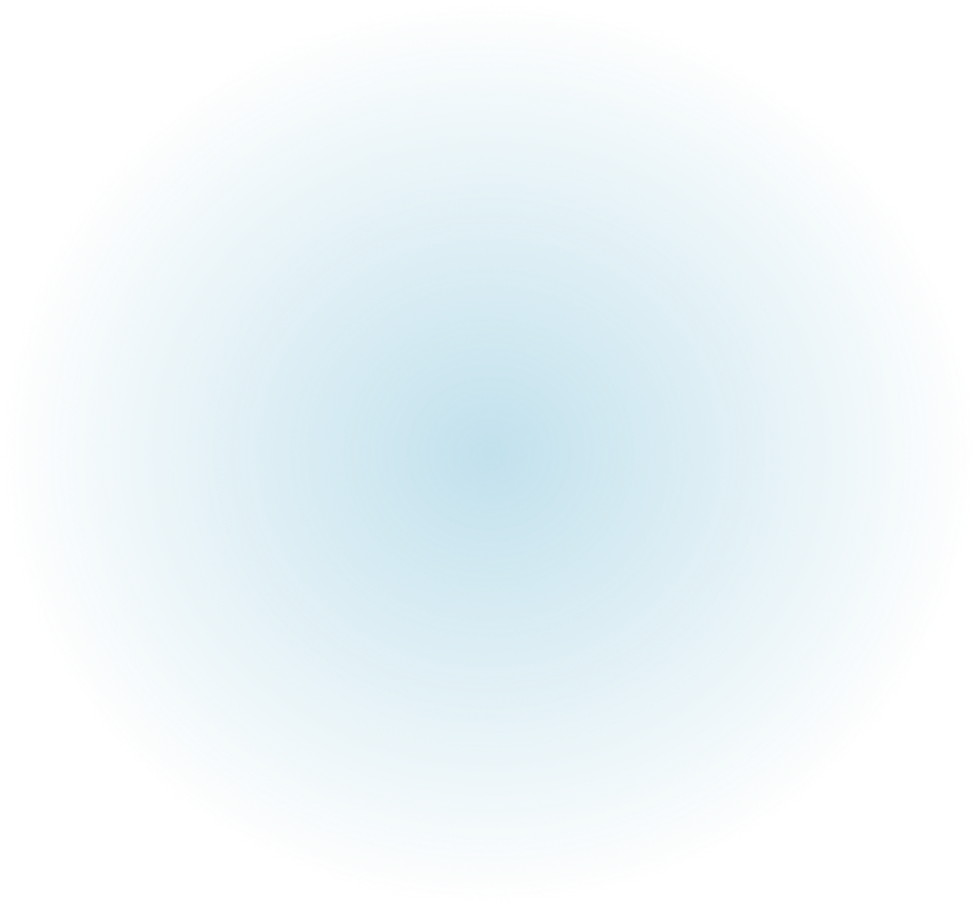 Light blue, blurred, circular gradient background.