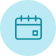 Calendar icon with a blue background