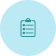 Icon of a document or note on a light blue background