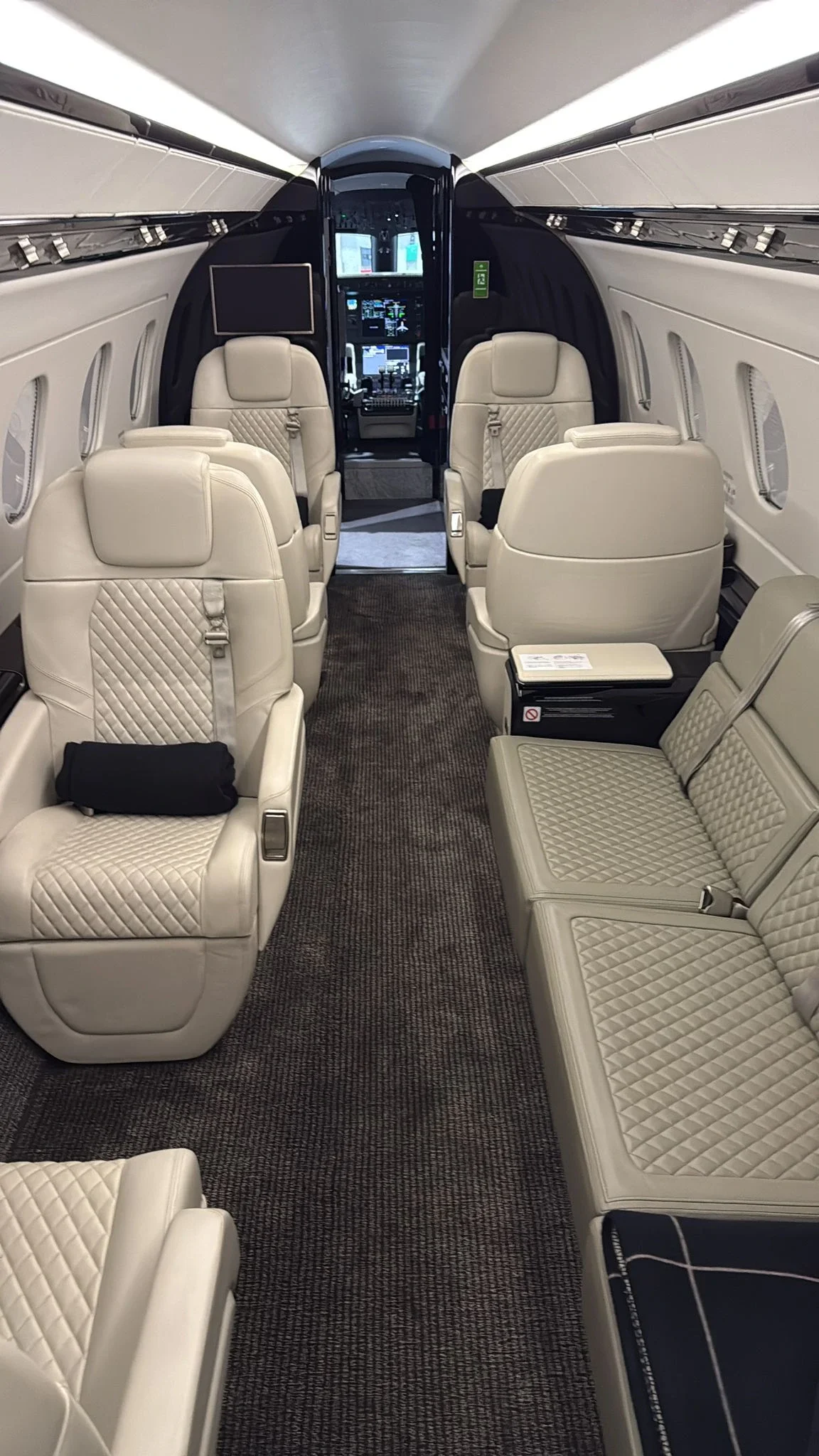 Performed aircraft detailing with specialized carpet cleaning to restore cabin interiors to a clean, professional, and passenger-ready condition.
