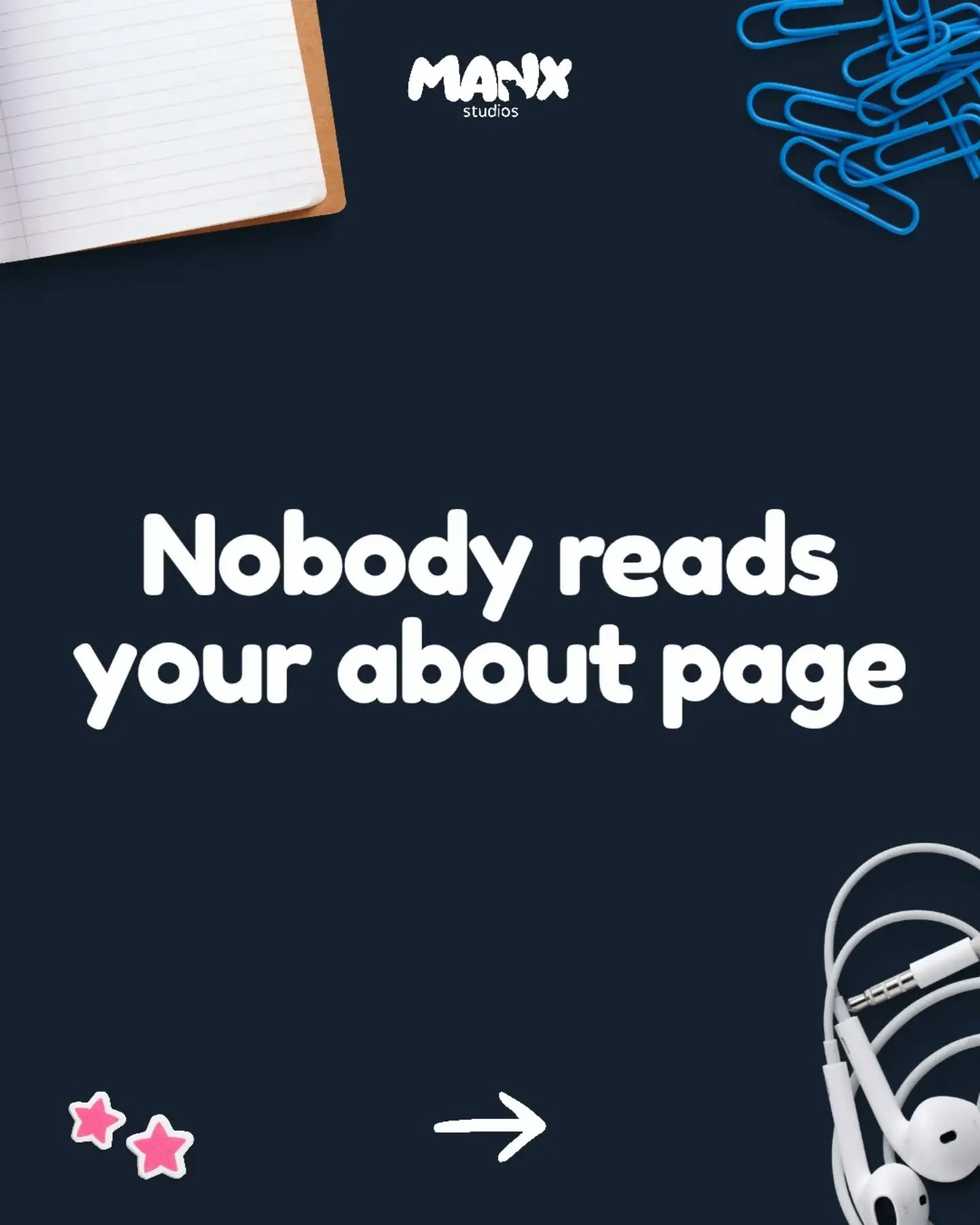 Most about pages get one skim before someone decides whether to keep reading. If a visitor can't tell what you do and who it's for in the first two lines, they've already moved on.

Fixing that means cutting the padding, not adding polish. Say the pl