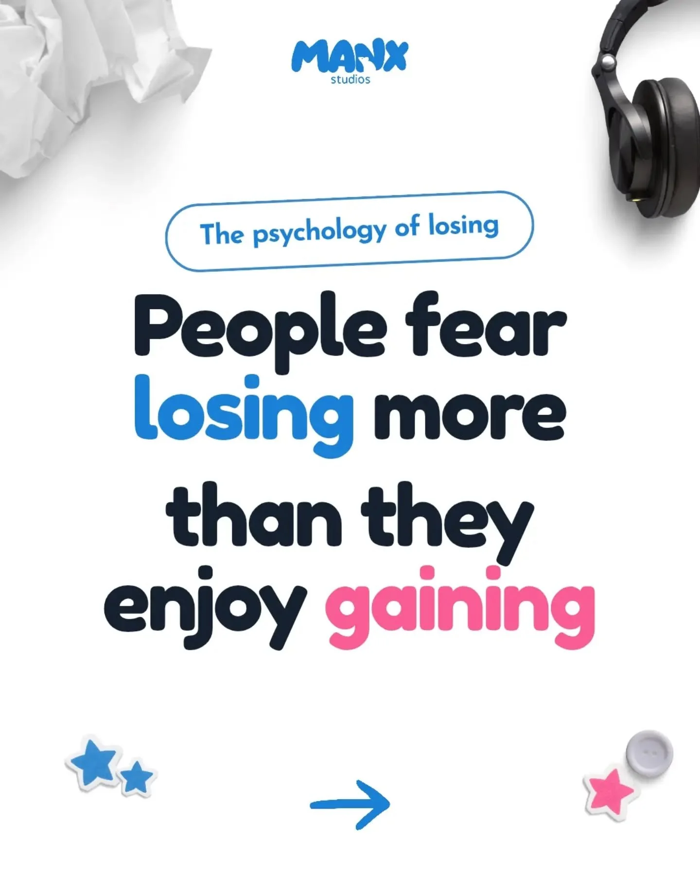 People fear losing more than they enjoy gaining. Once you notice this pattern, you start seeing it everywhere in marketing. Swipe to see the principle behind it.

Losing $100 feels worse than gaining $100 feels good, even though the numbers are ident
