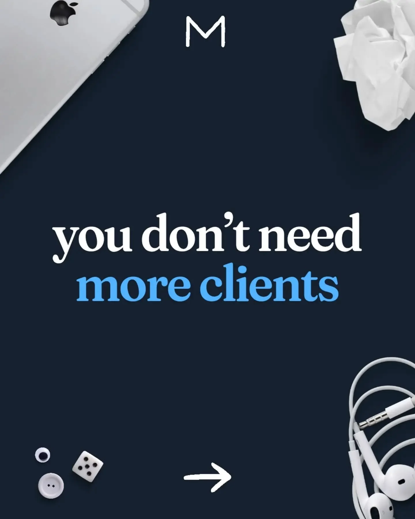 Most agencies pitch you a client-generation machine. Manx doesn't work that way.

The truth is, more leads won't fix a brand that isn't clear about what it does or who it's for. What actually moves the needle is being specific: picking one thing your