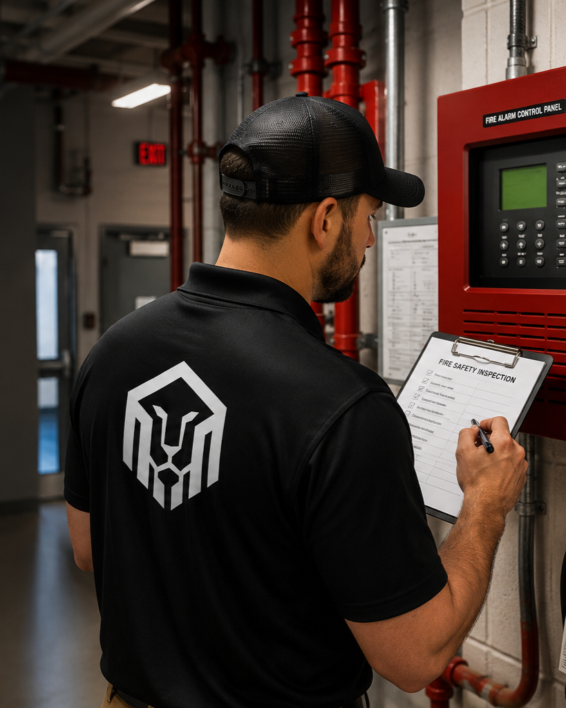 Operations consultant reviewing commercial facility maintenance performance