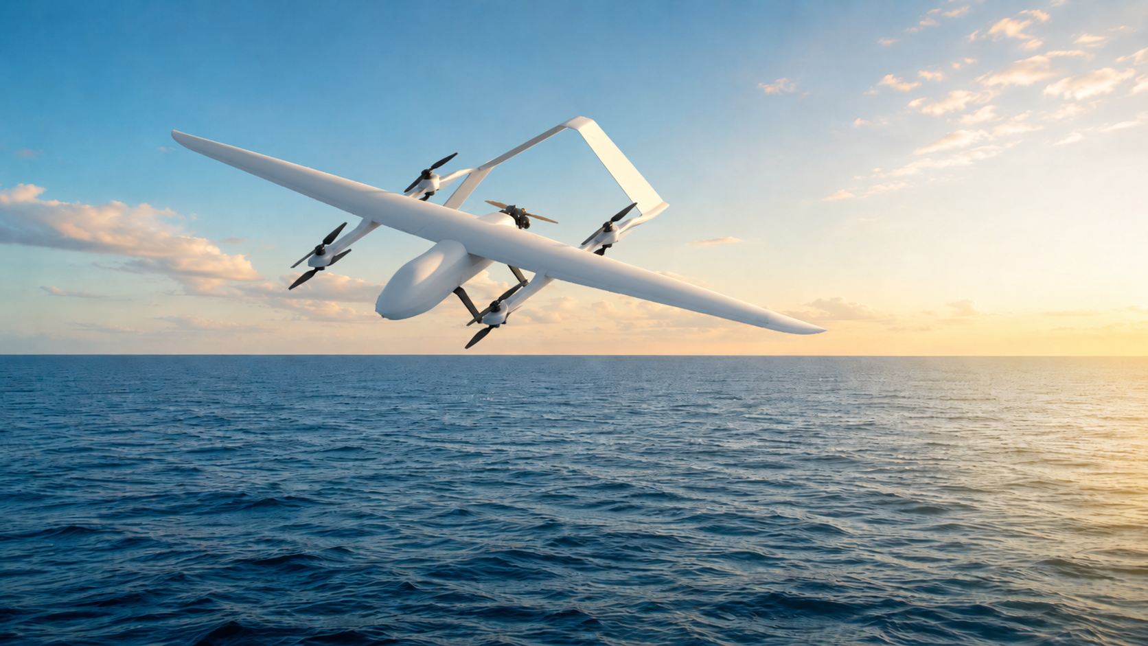 fixed wing hybrid drone