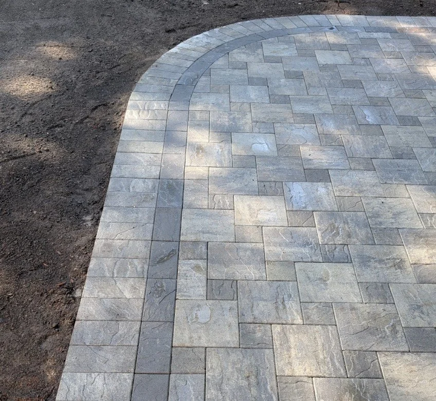paver patio - Coquitlam, backyard