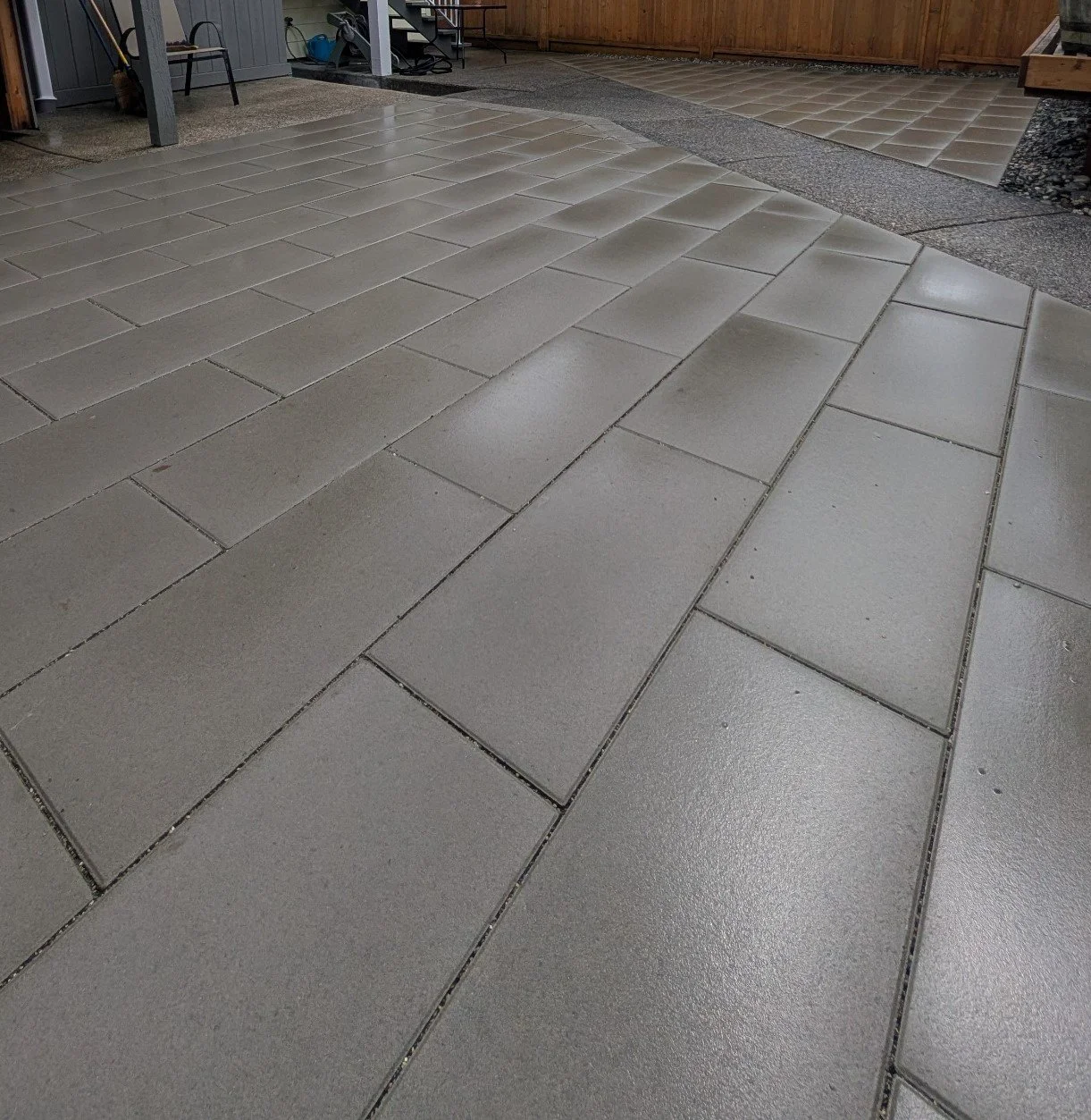 Paver patio - New Westminster backyard