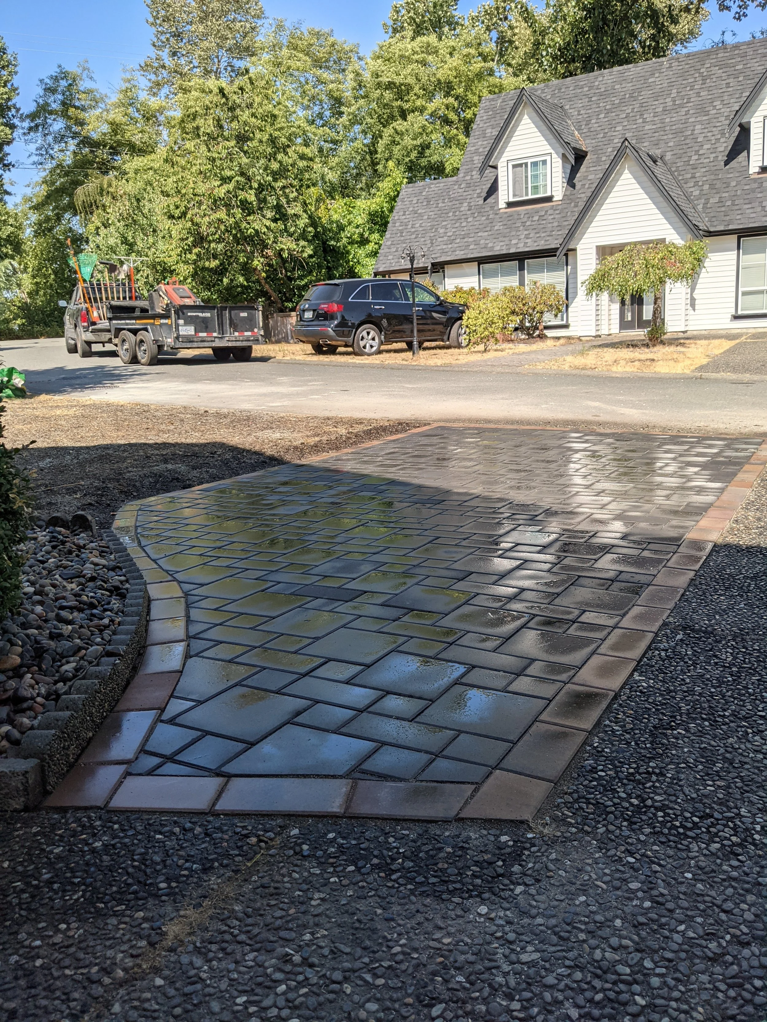 Driveway extension - Port Moody front yard