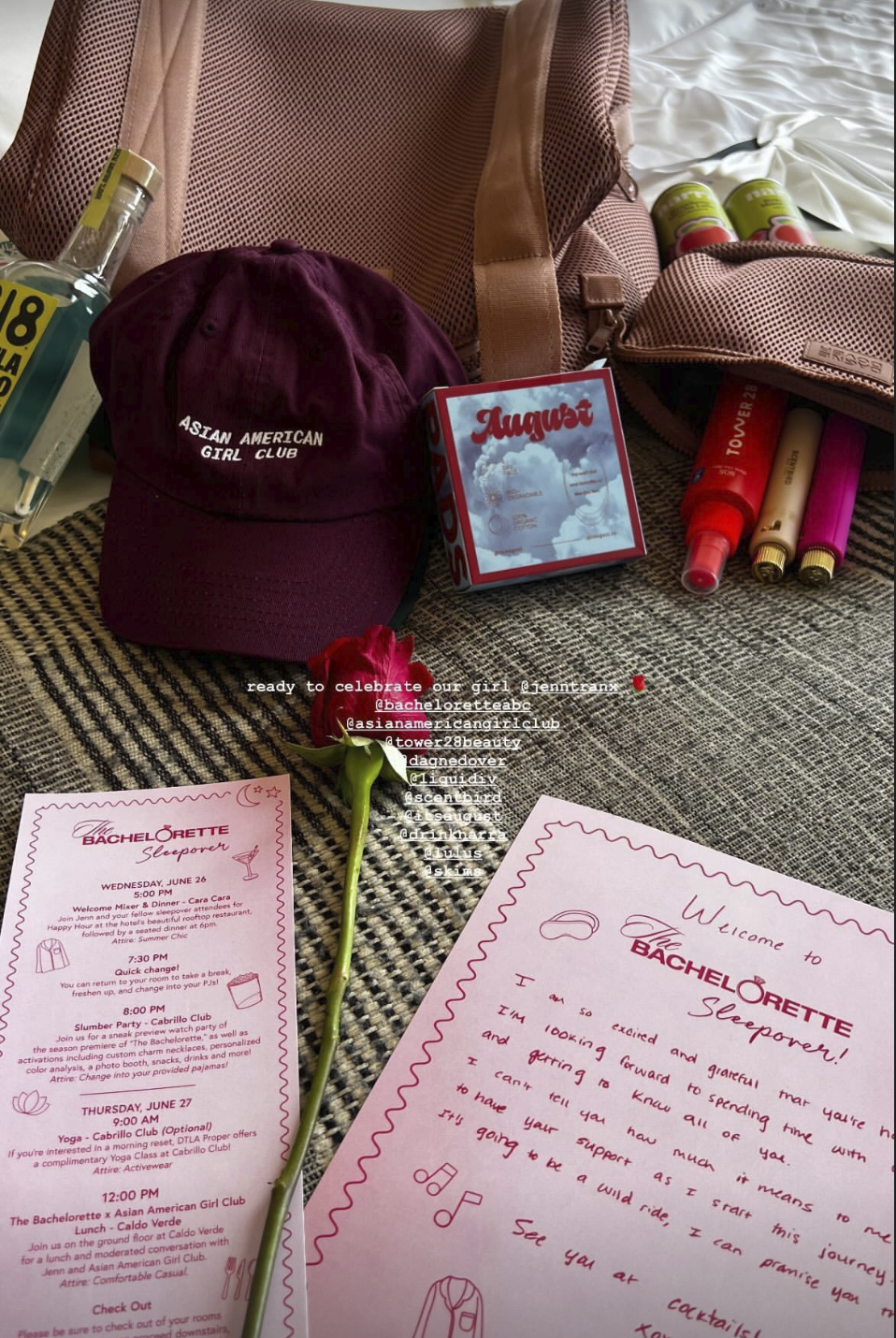 Designed various assets for The Bachelorette influencer sleepover event