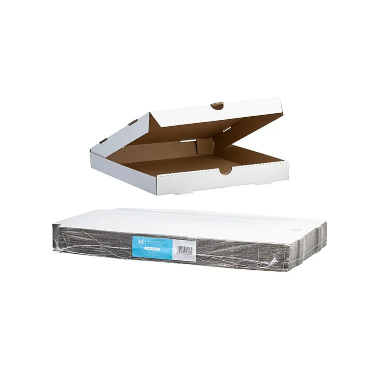 Cardboard Pizza Box White, 12" Inch, 304mm x 304mm x 40mm - 50 per pack