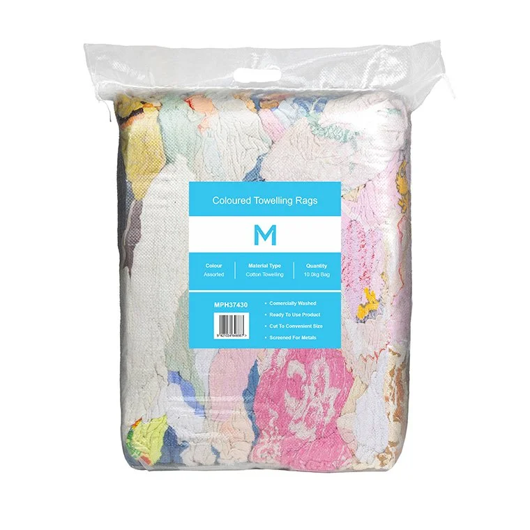 Towelling Rags Coloured, 10.0kg Compressed