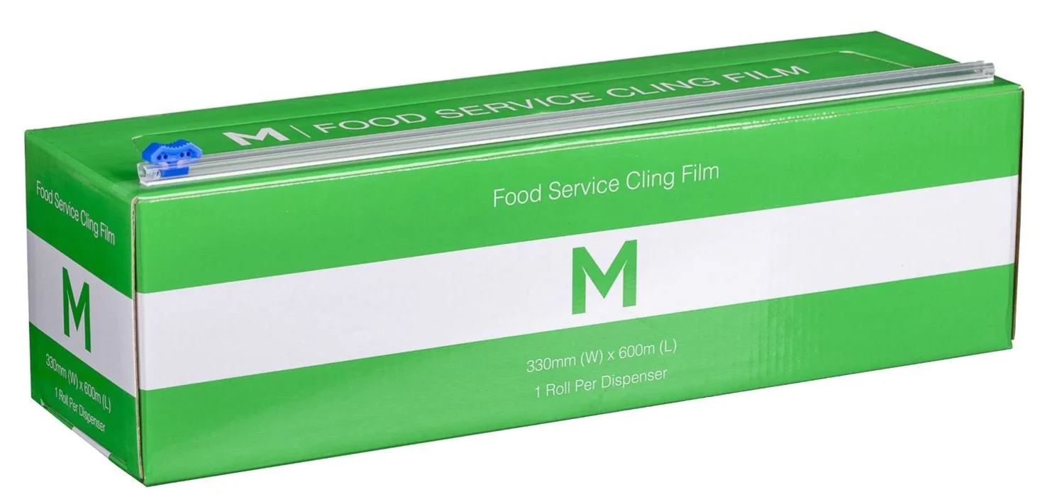 Premium Cling Film Dispenser Clear, 330mm x 600m x 9mu - 6 units per box