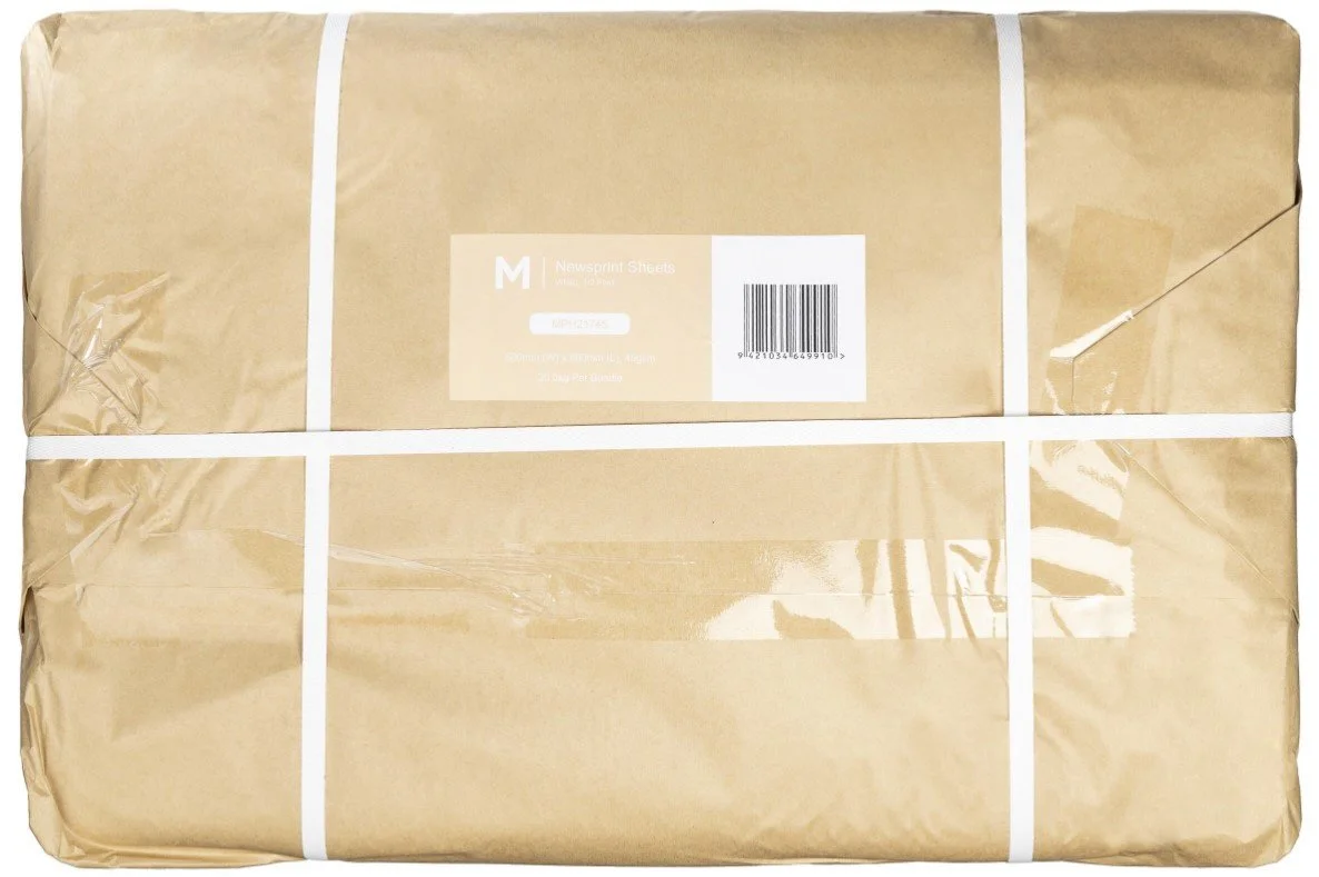 Newsprint - white - 600 x 800mm - 20kg pack / 920 sheets