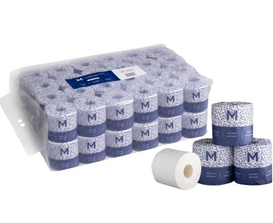 Wrapped Toilet Tissue Bale - White, 2 Ply, 400 Sheets, FSC® Mix - Bale of 48
