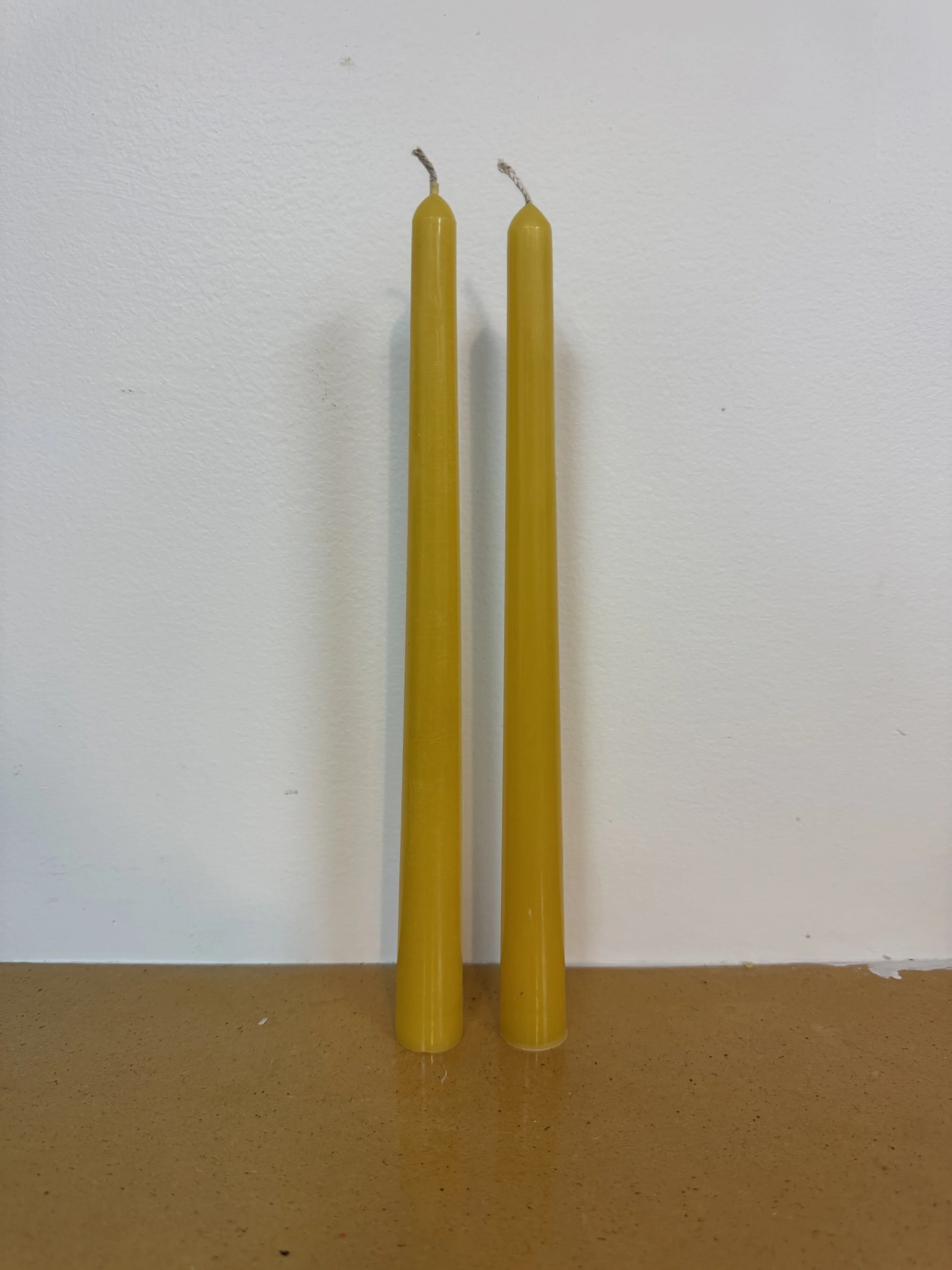 Handcrafted Beeswax Taper Candle Set – 10"