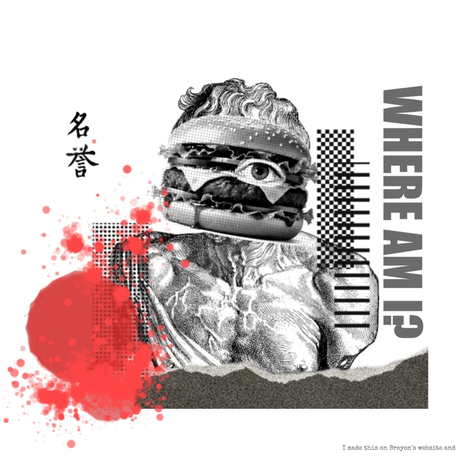 I made a collage machine. It lives on my website now. Drag stuff around, spray paint on it, add a shouty headline, make an absolute mess. There&rsquo;s a mushroom. There&rsquo;s a dog. There&rsquo;s a Lucky Dip button for when the blank canvas starts