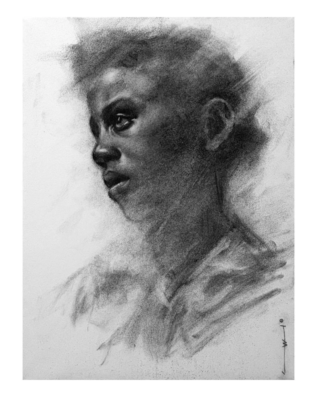 Tallahassee. Charcoal on paper. 
.
#artwork #sketch #charcoalart #expressiveart #portrait