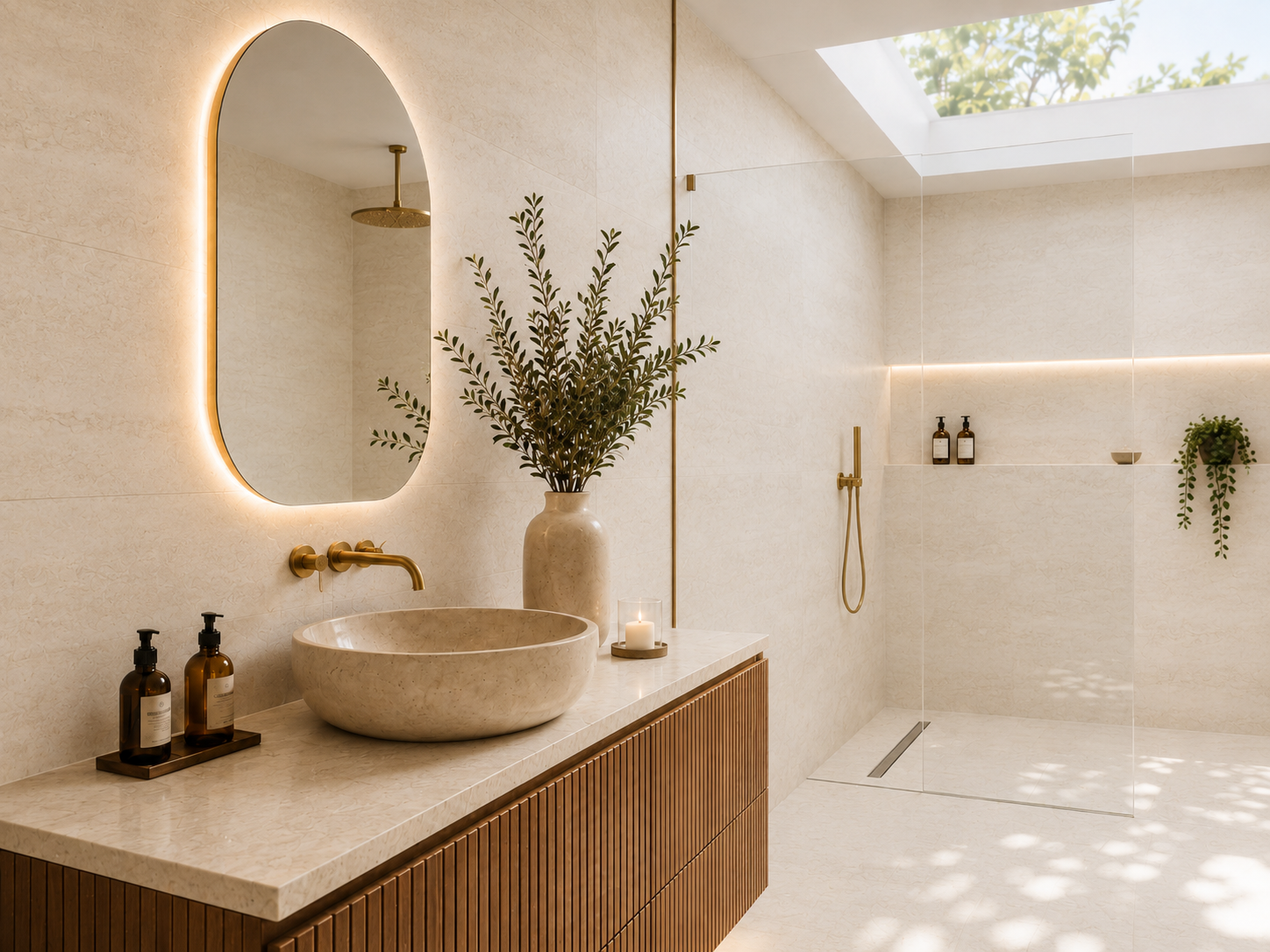 Luxury ensuite renovation by Redlands Bathrooms servicing Capalaba and the Redlands Coast.
