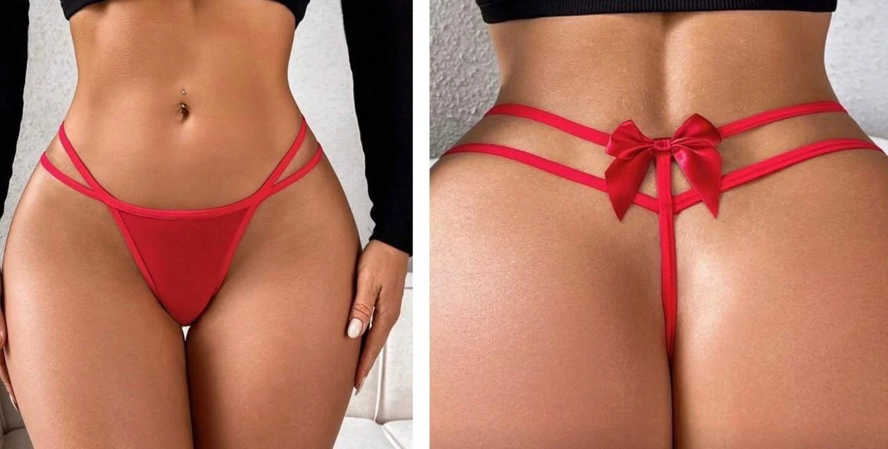 Tanga roja con chongo