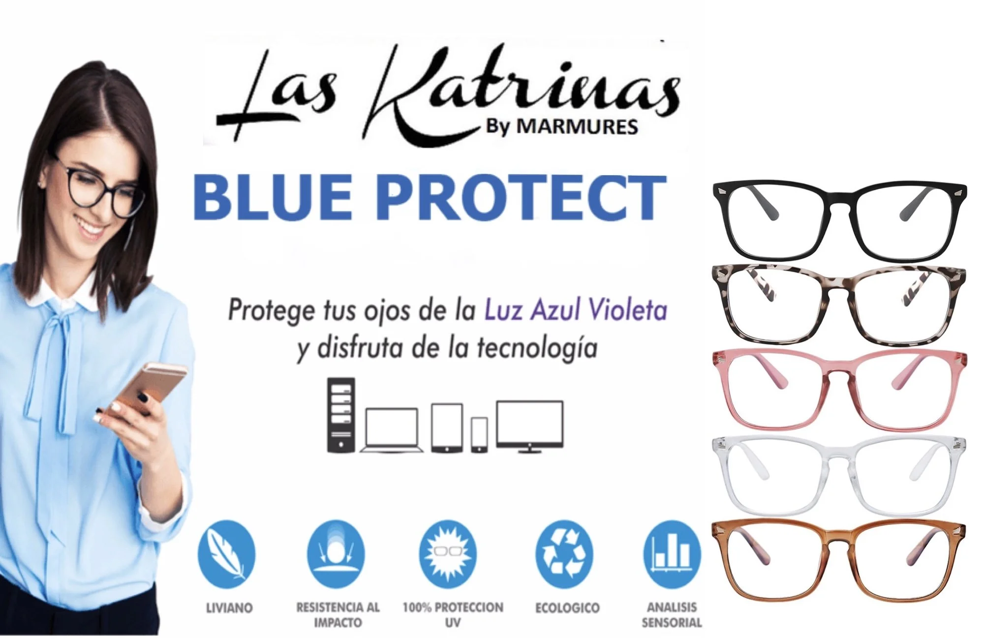 Lentes con protección Azul