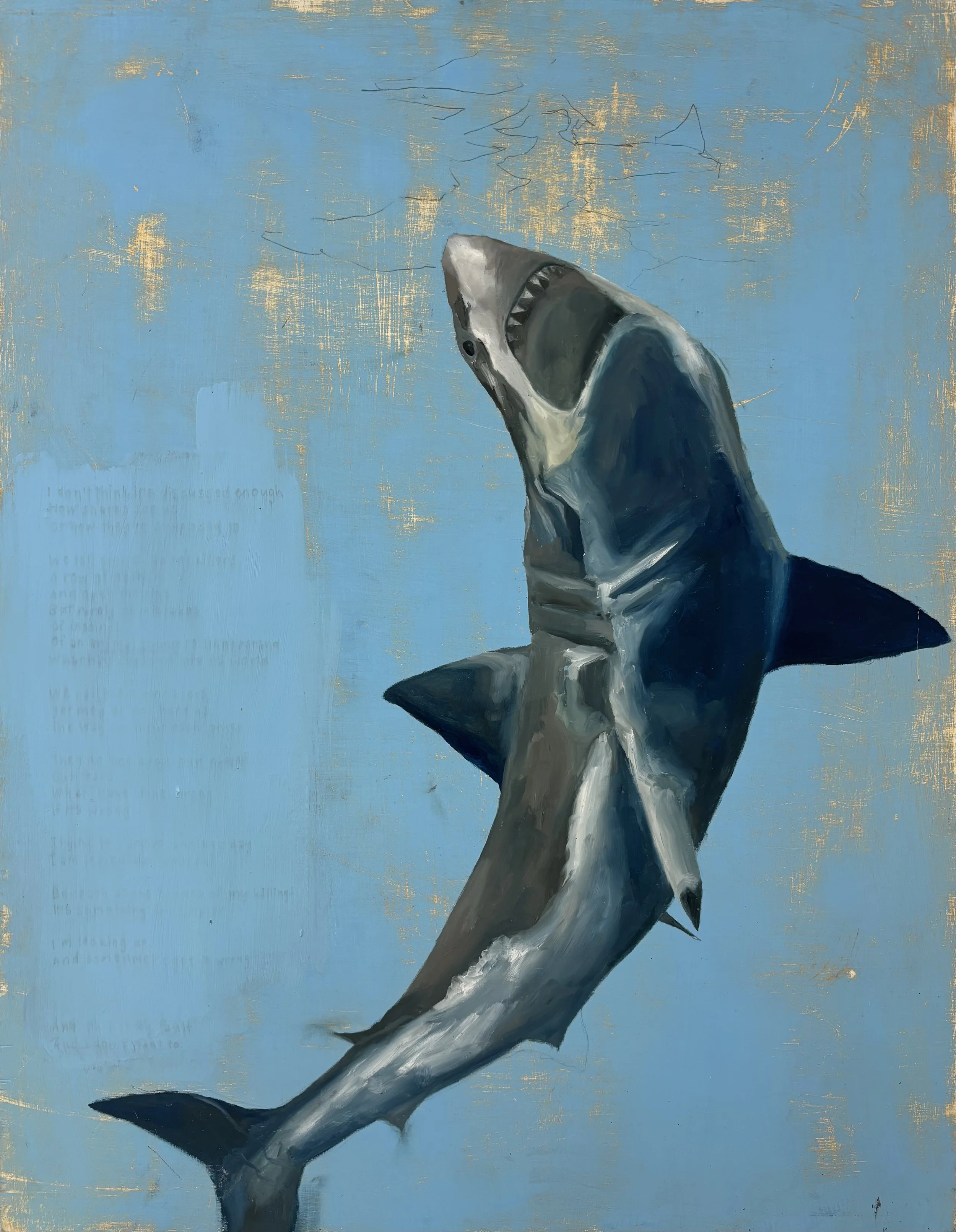 White Breach, 2026. Oil on board. 60cm x 47cm 