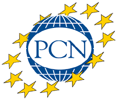 Logo of the Professional Cloud Network with a blue globe and the initials 'PCN' surrounded by yellow stars.