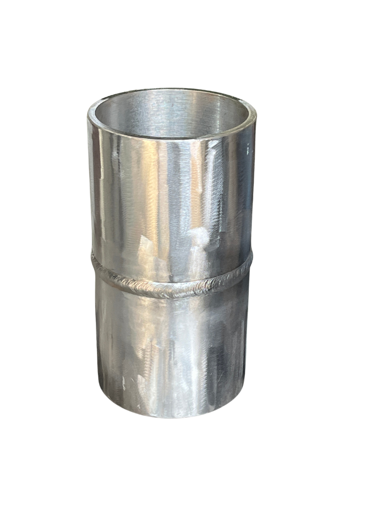 metal welding pipe with visible weld seam