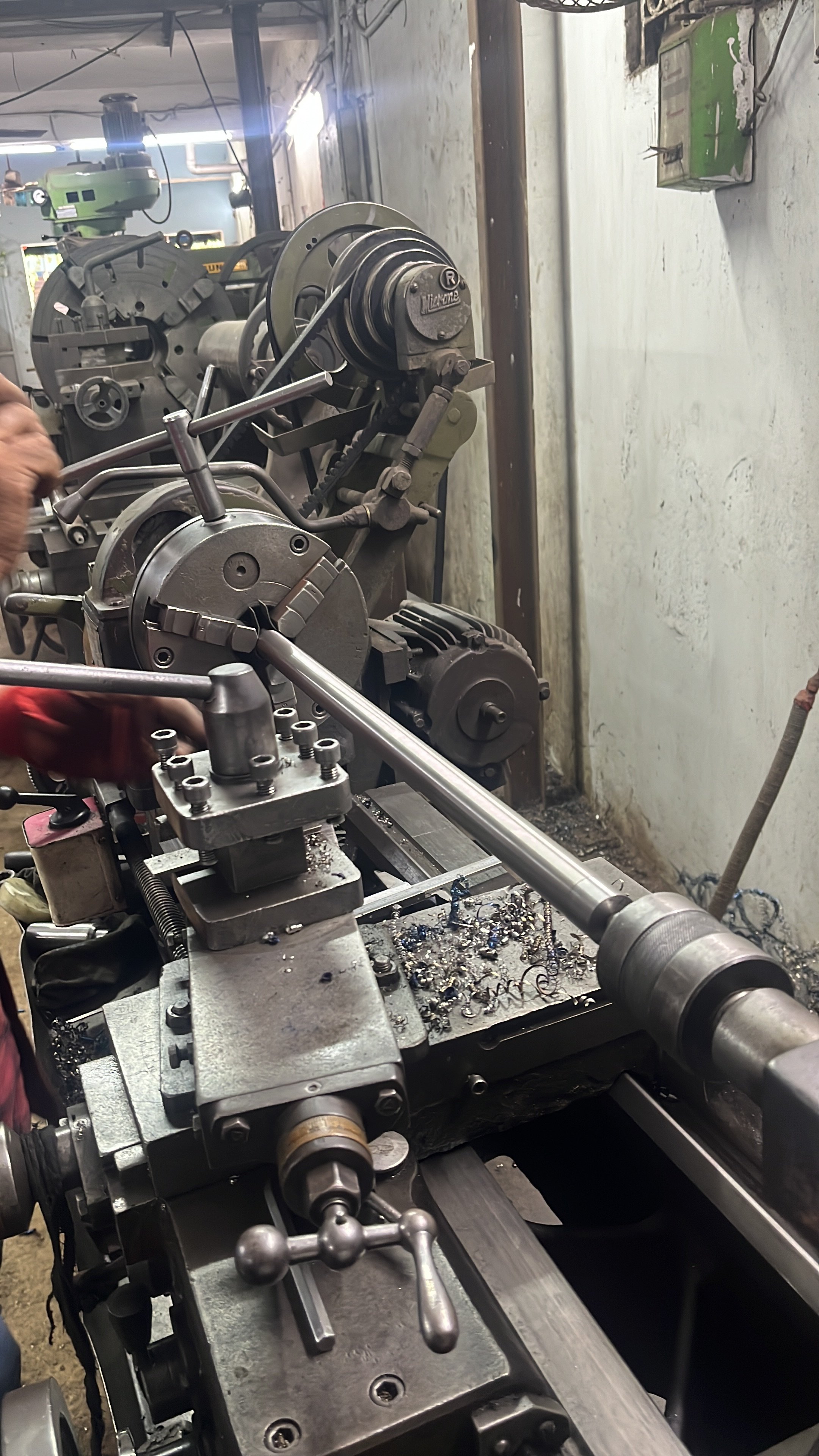 Lathe Precision machining of NDT reference blocks