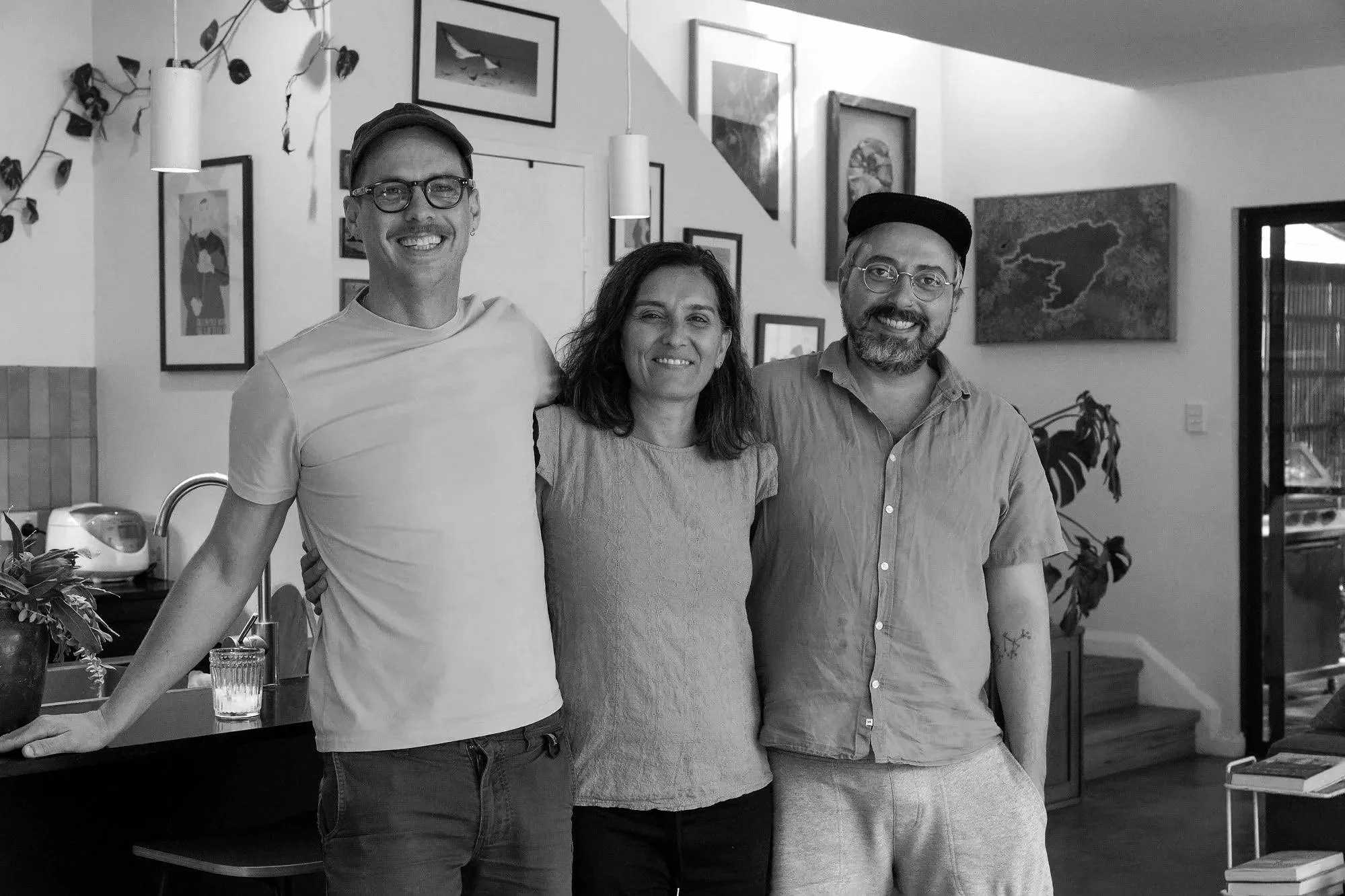 Manuela from Terra Design Lab and the owners of the Two Storey House Hilton