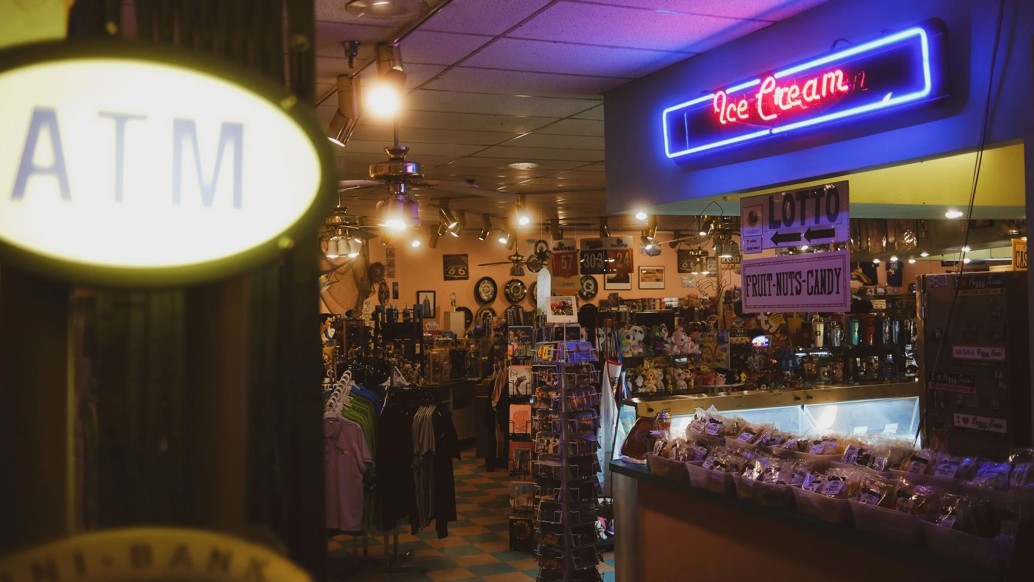 Ice cream and souvenirs at Peggy Sue's Diner