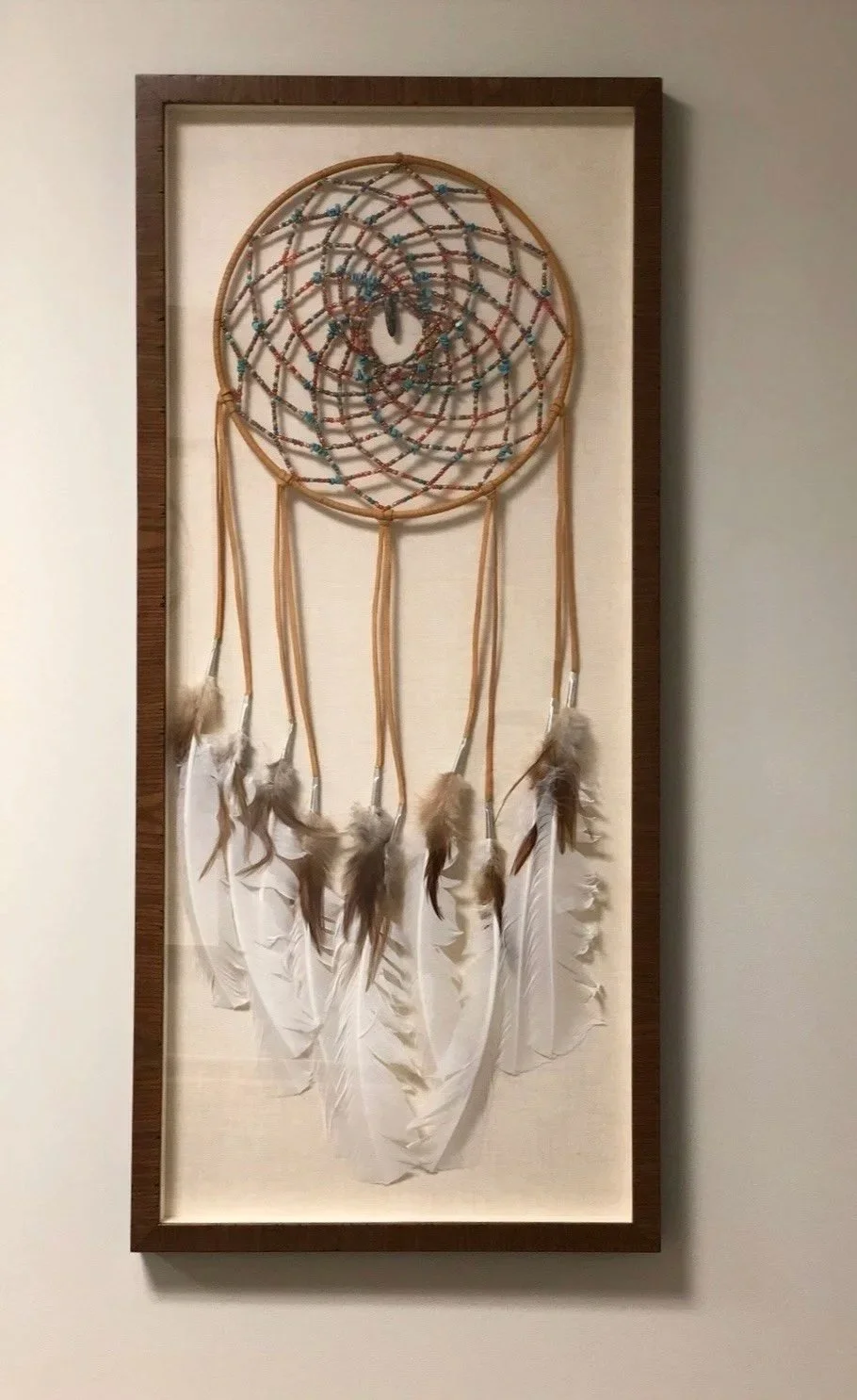 Holding Hope, fully beaded dreamcatcher by Haudenosaunee artist Cheryl Shenandoah