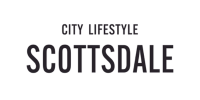 Text reading CITY LIFESTYLE SCOTTSDALE with CITY LIFESTYLE at the top and SCOTTSDALE at the bottom, in black font.