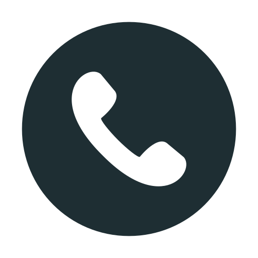 Icône de bouton de téléphone, représentée par un combiné téléphonique blanc sur fond noir.