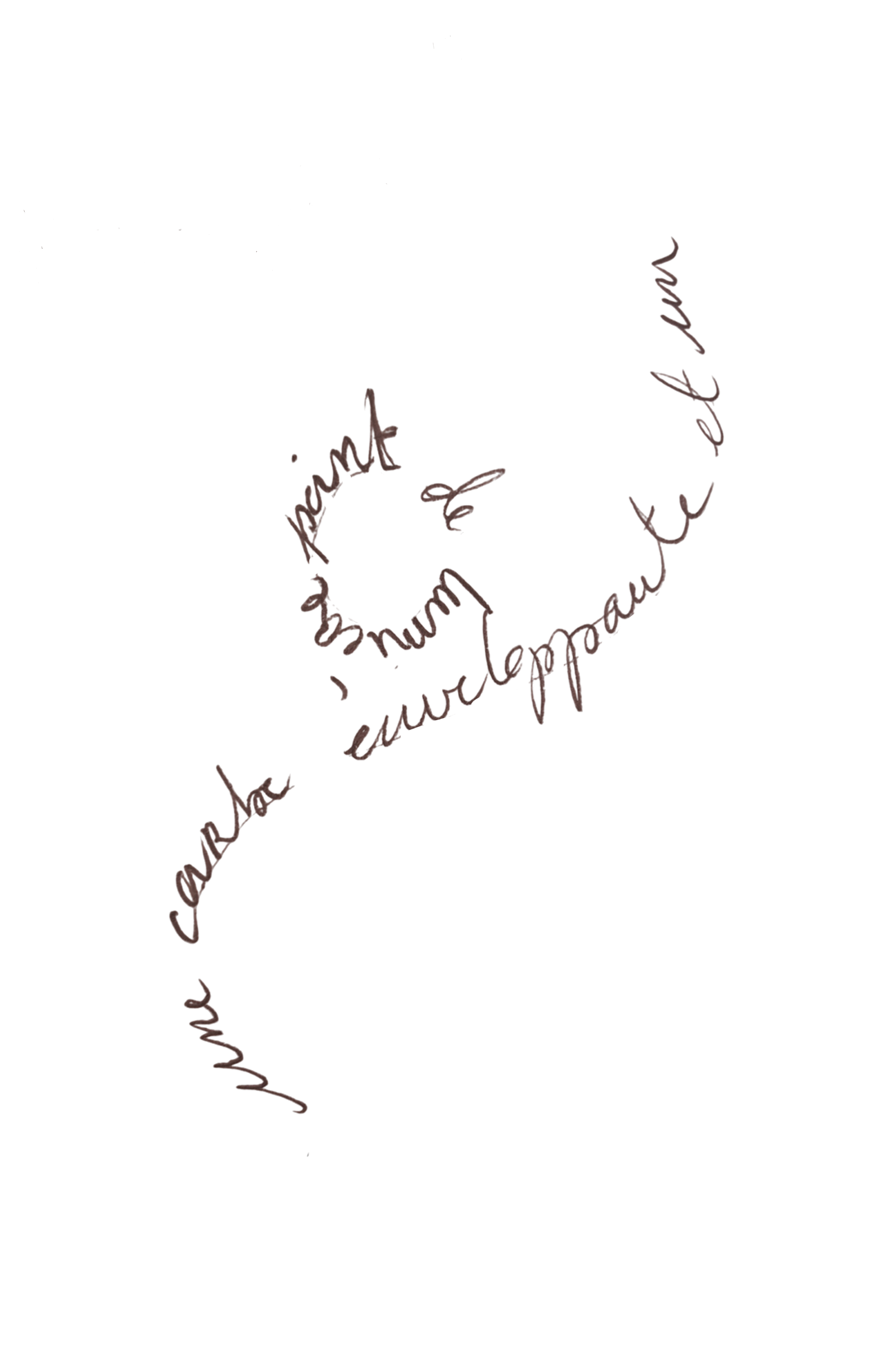 calligramme reprenant la forme organique de l'architecture moderniste. Rappel des bagues pour femme en argent.