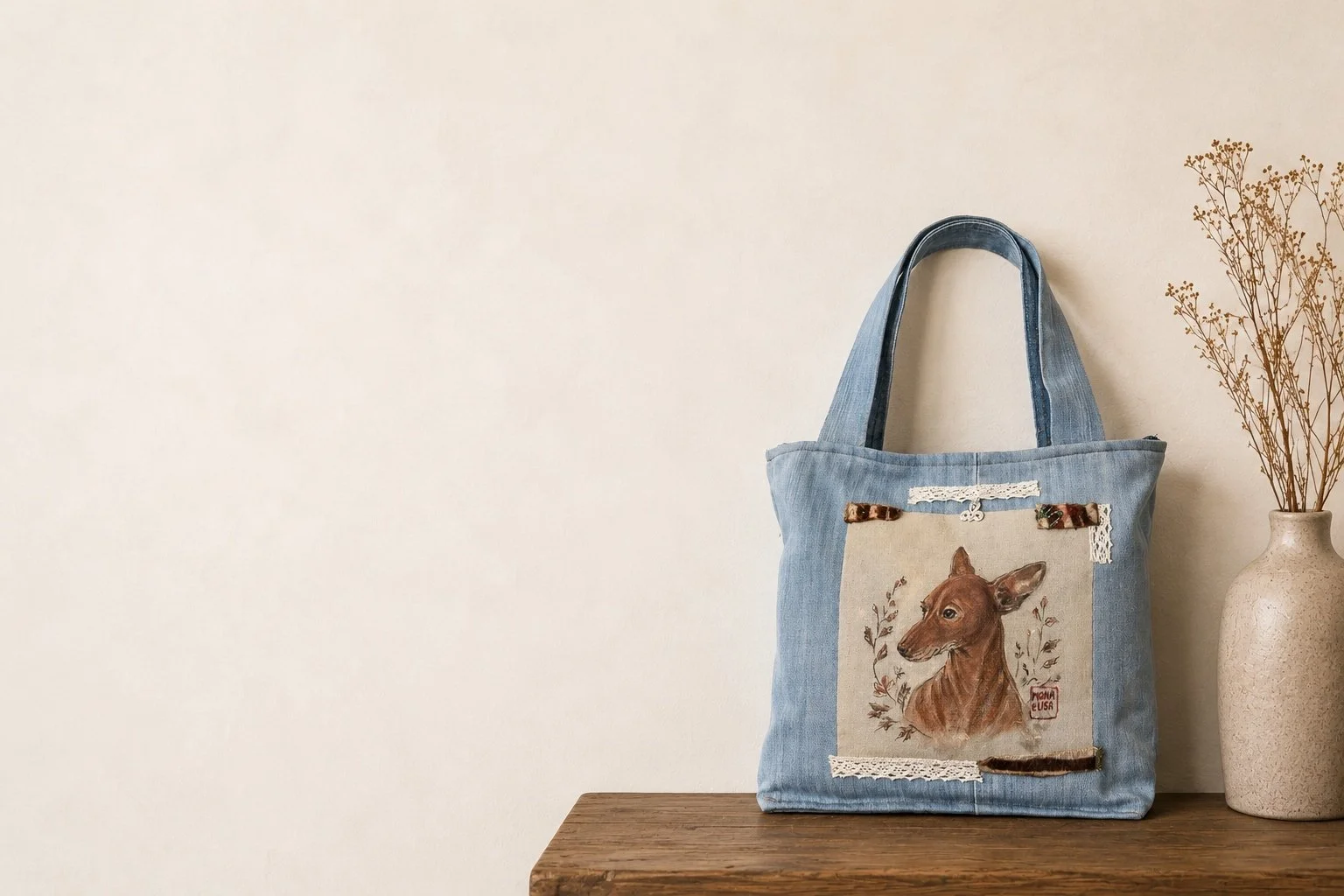 Custom Bag - Gentleness. Xolo Dog Portrait