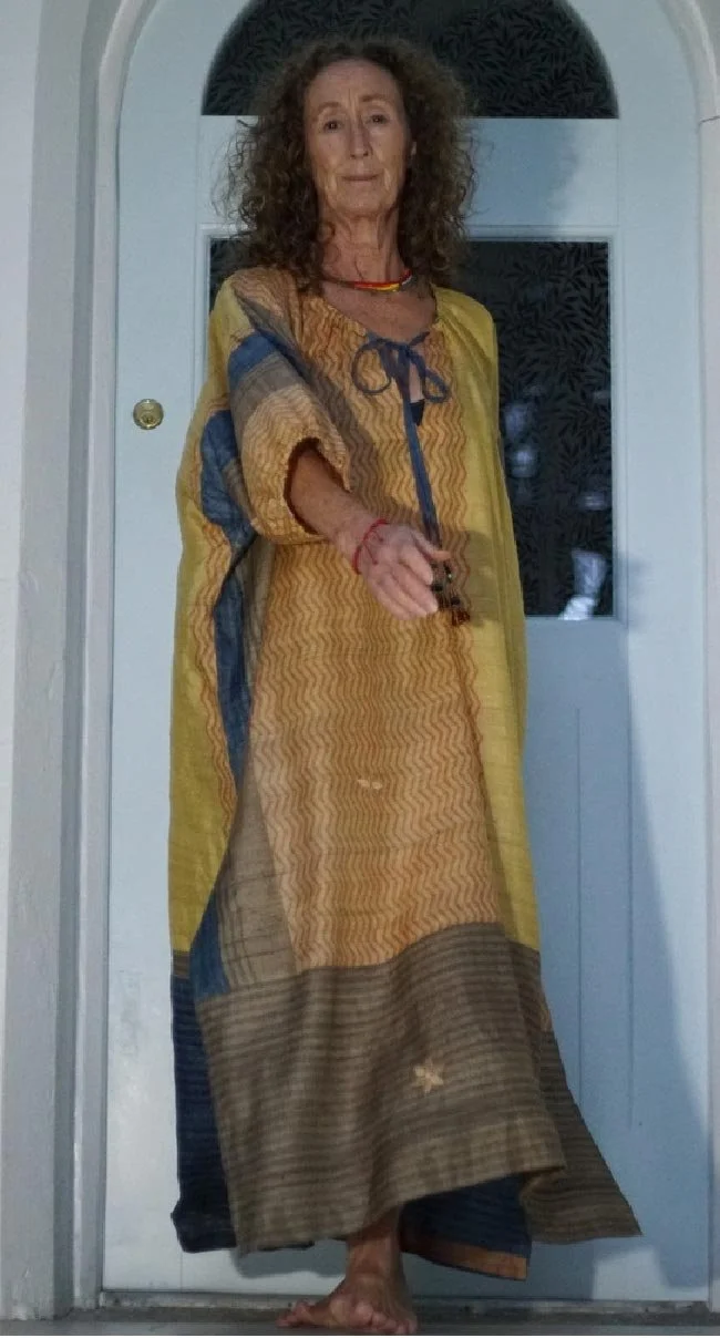 Silk Block Print Kaftan BWK 003