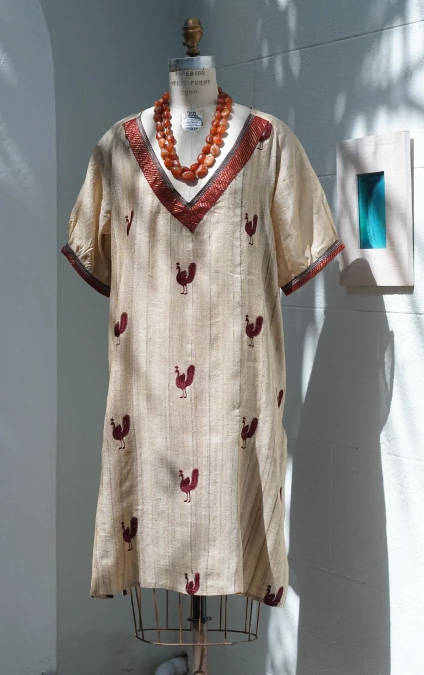Peacock Embroidered Dress BWK007