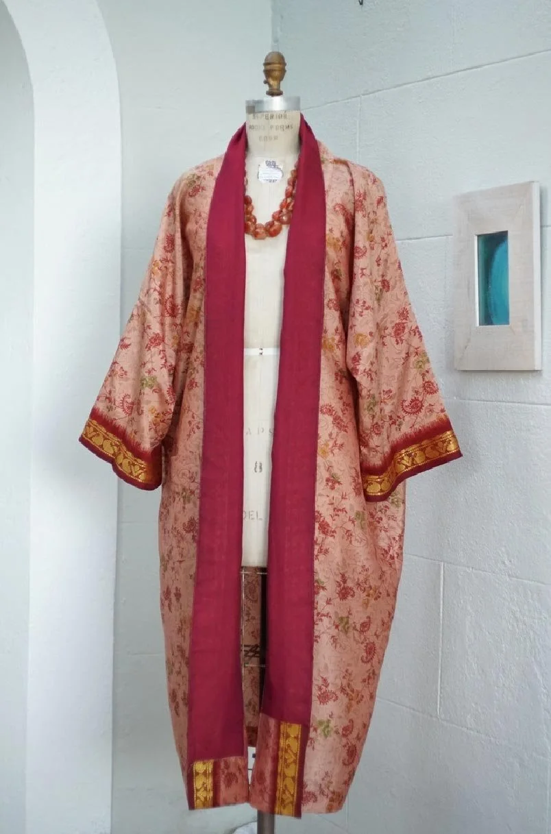 Blush Silk Robe BWK 005
