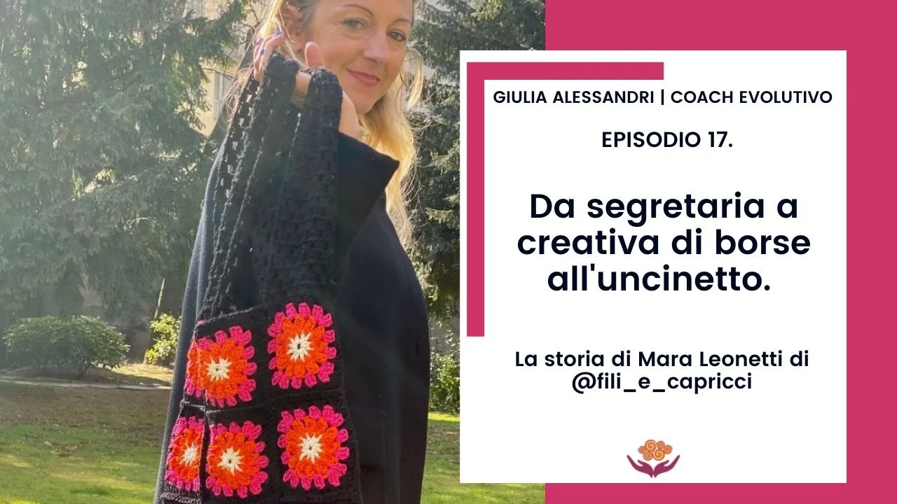 17. Da segretaria a creativa di borse all’uncinetto.