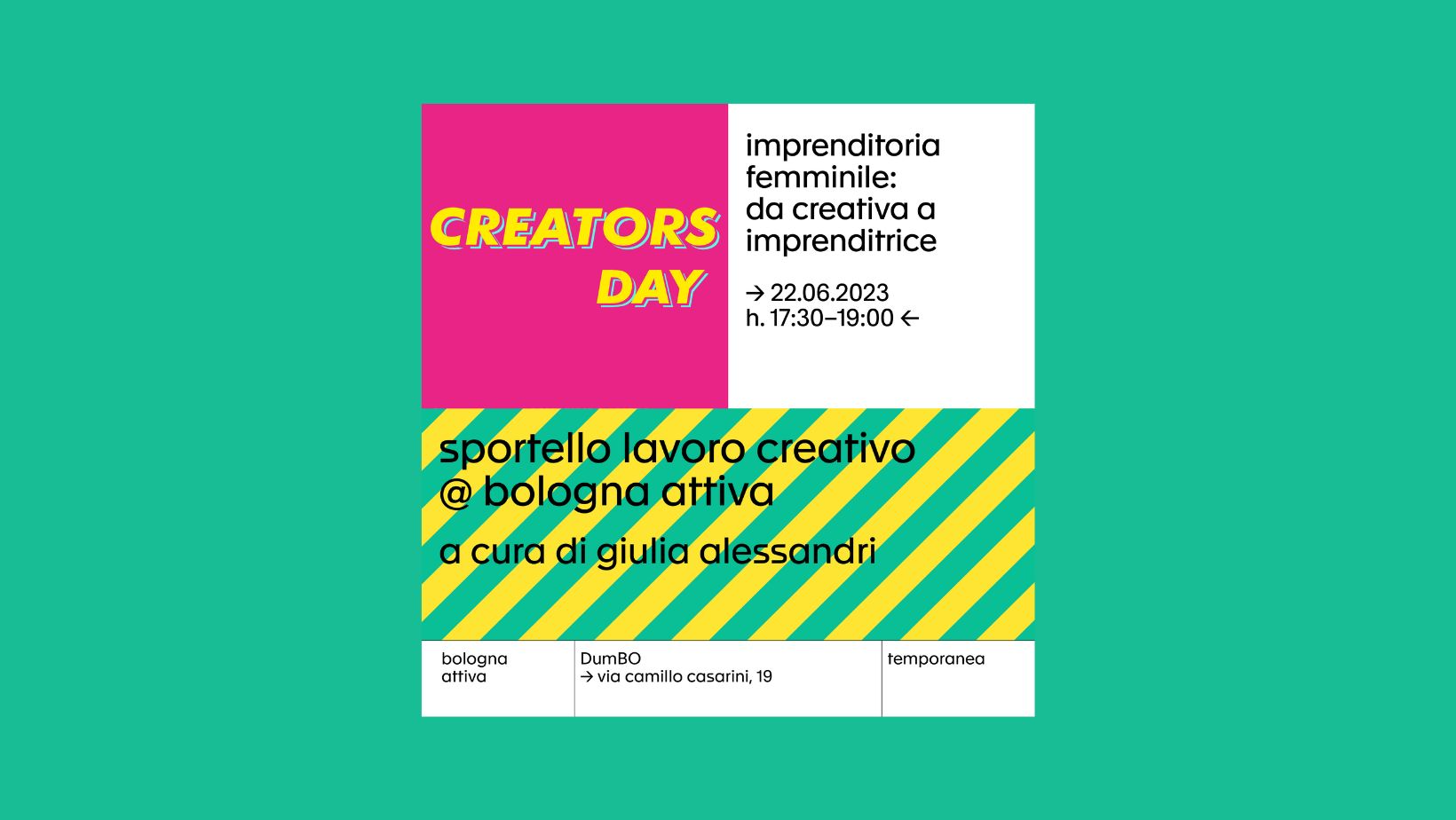 Sportello Lavoro Creativo @ Bologna Attiva al Creators Day
