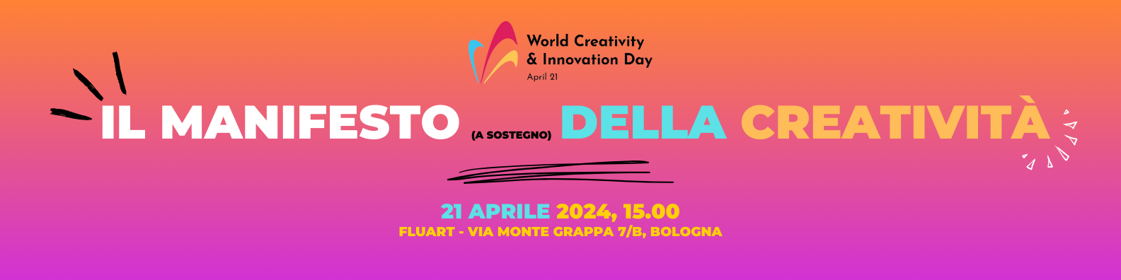 Il Manifesto (a sostegno) della Creatività. Evento live di networking creativo.