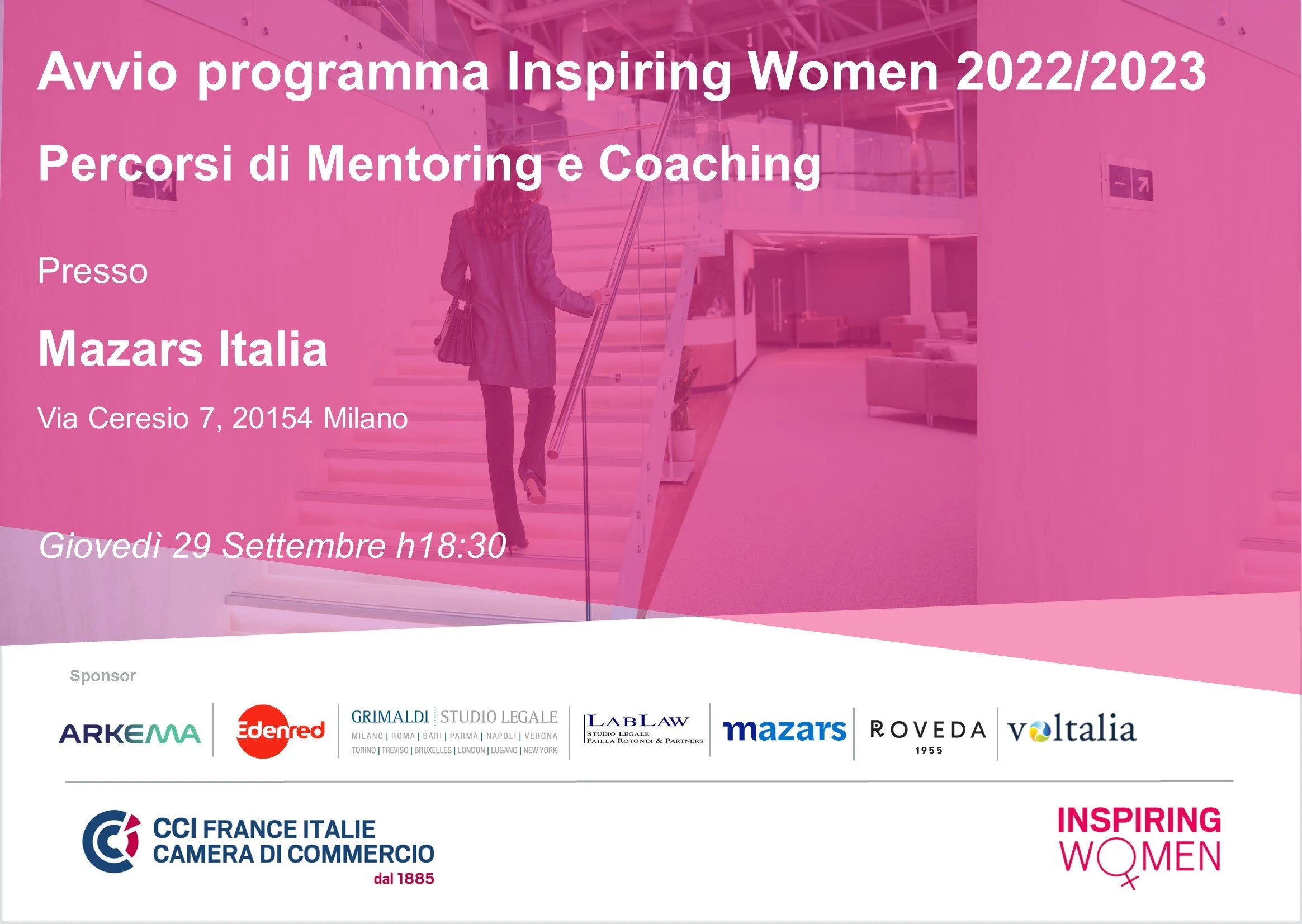 Inspiring Women 2022-2023. Avvio programma.