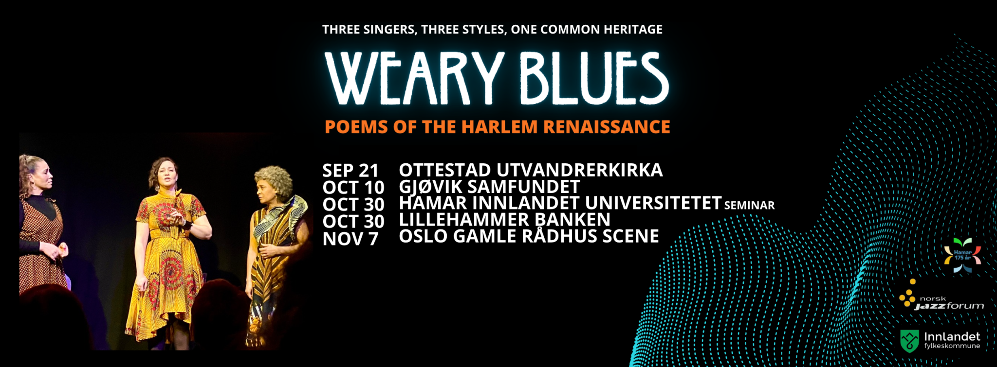 Weary Blues song cycle with Trina Coleman & Camilla Tømta (and Ole Gjøstøl not in pic.)