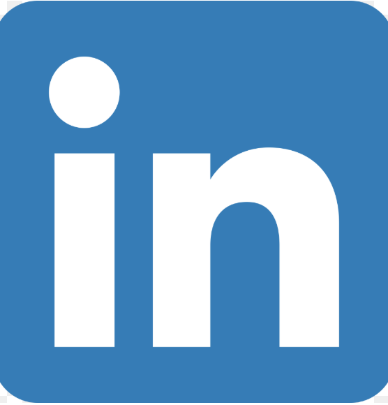Logotipo de LinkedIn con fondo azul y letras blancas