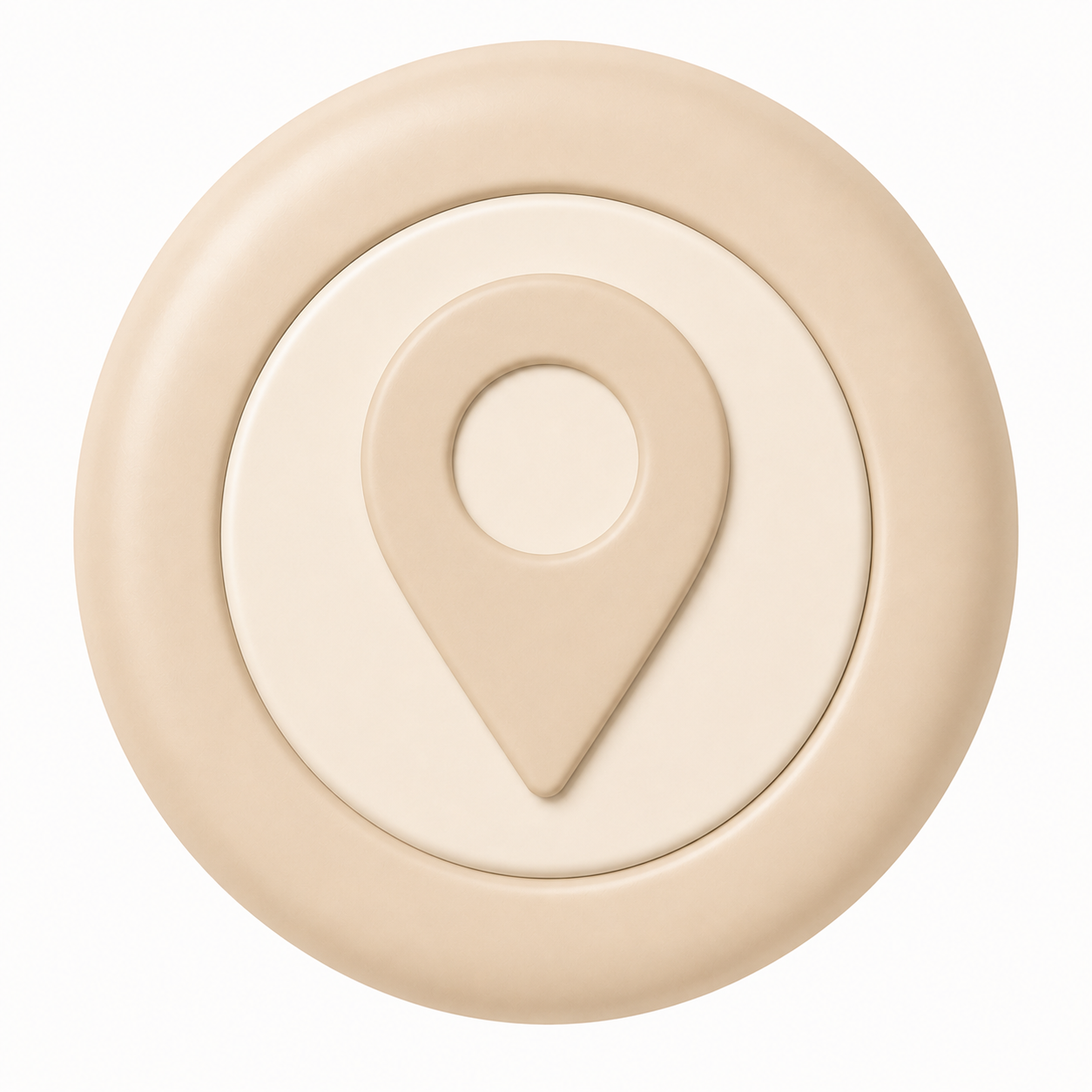 Icono de un mapa de ubicación en tonos beige