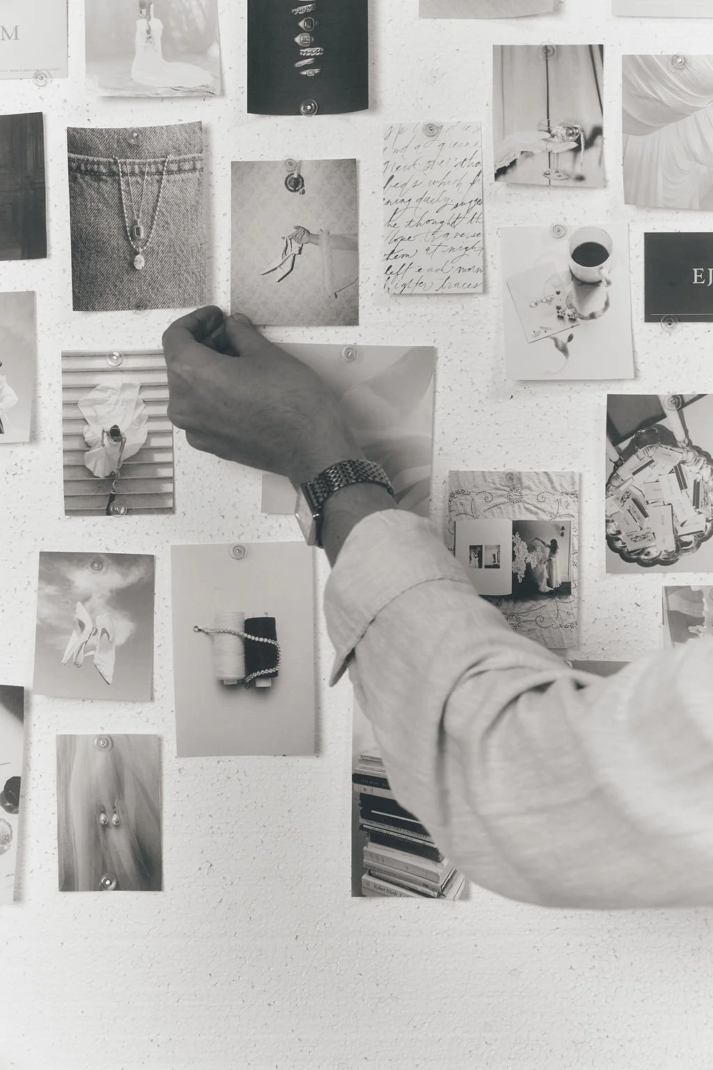 Black and White Bridal and Jewellery Moodboard for Marketing Consultant Branding Shoot
